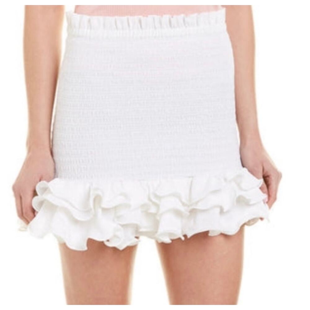 Petersyn NWT White Barret Mini Skirt | REVOLVE